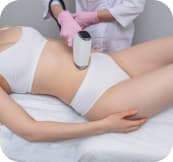 Laser hair removal stomach